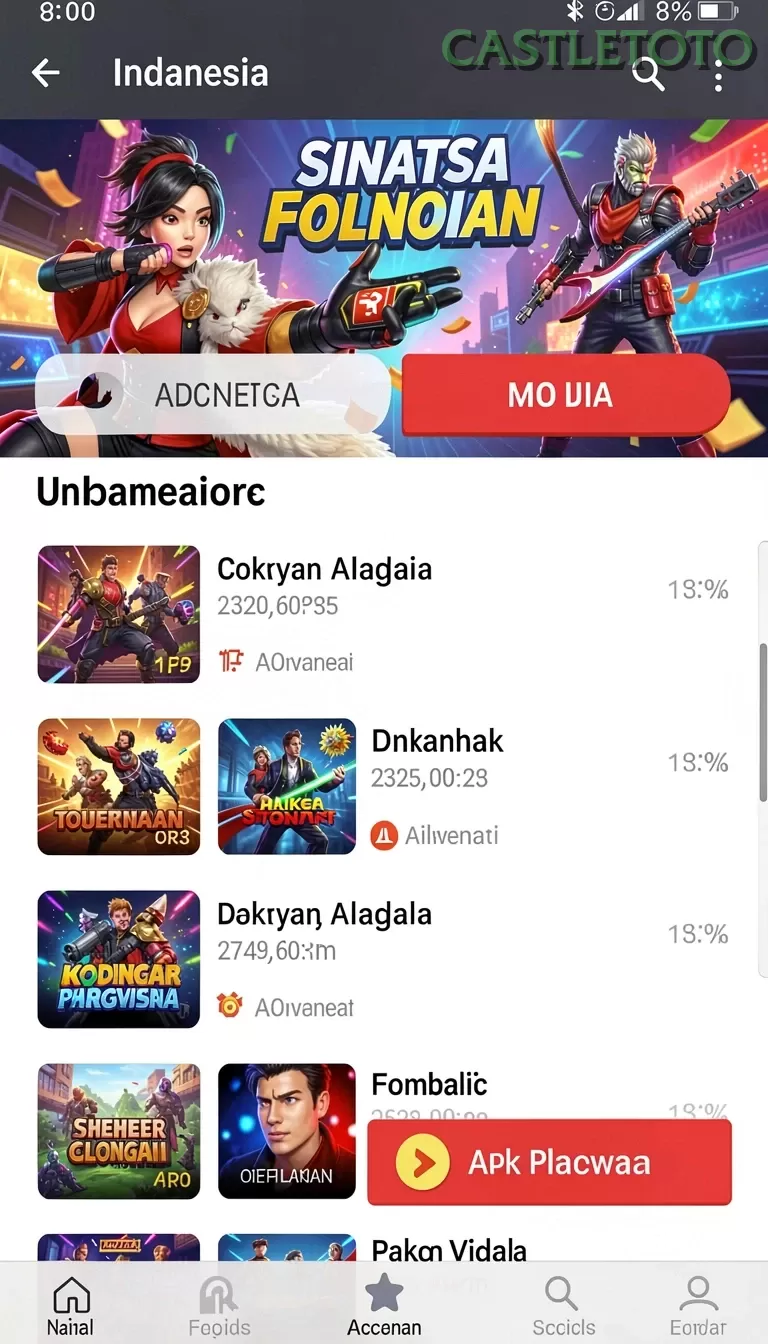 Cuplikan layar ADVANTAGES — menu navigasi