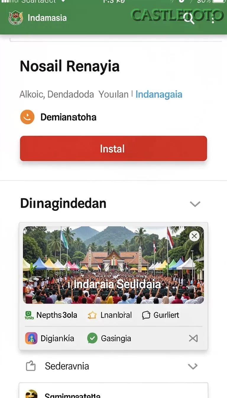 Cuplikan layar PLAZA4D — menu navigasi